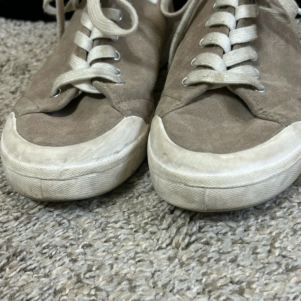 Rag & Bone Standard Issue Sneaker Shoes Gray Suede Lace Up Low Top Size 39.5 9.5